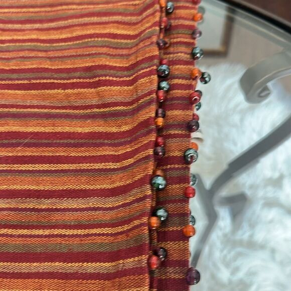 Pier 1 Striped & Beaded Cloth Placemat Set of 8 - Picture 2 of 5